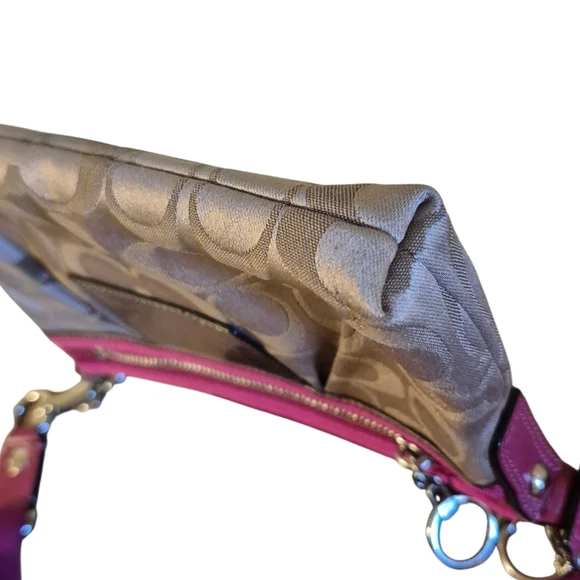 Coach Poppy Limited Edition Brown/ Pink  Monogram CC Logo Mini Crossbody Bag - Picture 8 of 9